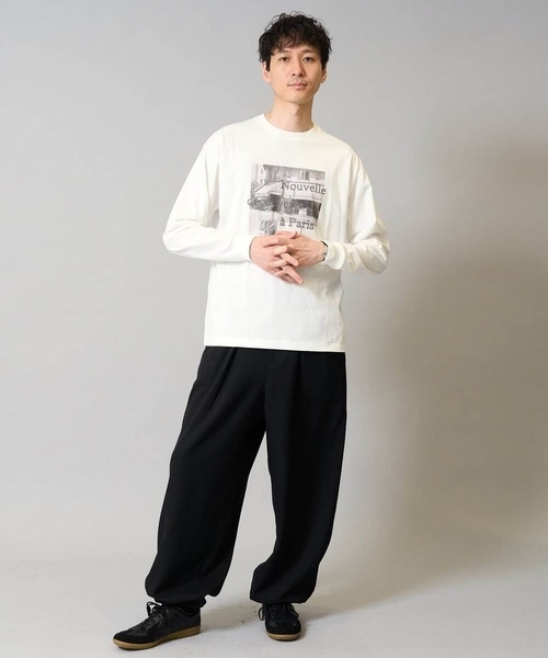 a.v.v(アーヴェヴェ)の「【イージーケア/毛玉になりにくい】オーバーパンツ LANATEC【洗濯機で洗える】(その他パンツ・メンズ・ブラウン/ブラック・48/46)」の17枚目の写真