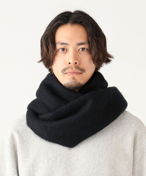 B:MING by BEAMS（ビーミングバイビームス）の「シャギー マフラー（ユニセックス）（マフラー・メンズ・ブラック/グレー・ONE SIZE）」の6枚目の写真