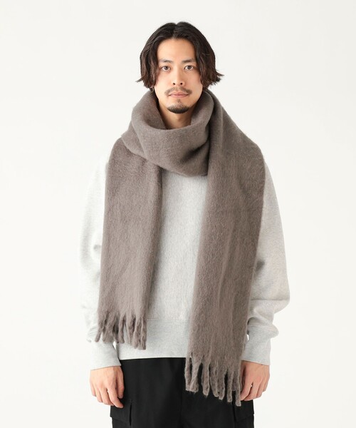 B:MING by BEAMS（ビーミングバイビームス）の「シャギー マフラー（ユニセックス）（マフラー・メンズ・ブラック/グレー・ONE SIZE）」の9枚目の写真