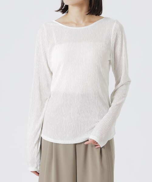 LOVELESS（ラブレス）の「バックオープンベロアトップス（Tシャツ/カットソー・レディース・ブラウン系その他4/グレー系その他/オフホワイト・36）」の17枚目の写真