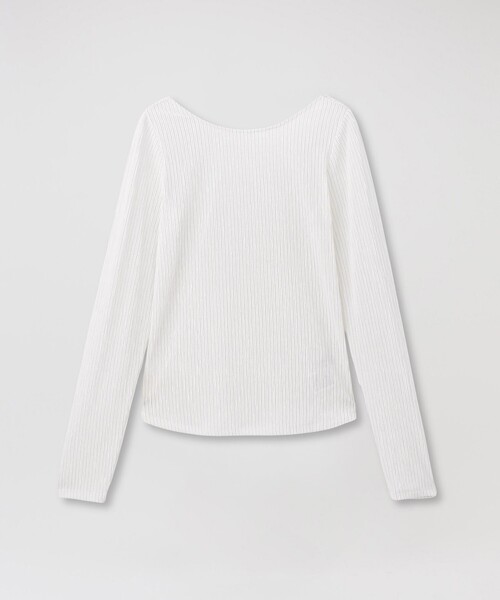 LOVELESS（ラブレス）の「バックオープンベロアトップス（Tシャツ/カットソー・レディース・ブラウン系その他4/グレー系その他/オフホワイト・36）」の4枚目の写真