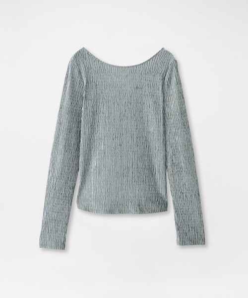 LOVELESS（ラブレス）の「バックオープンベロアトップス（Tシャツ/カットソー・レディース・ブラウン系その他4/グレー系その他/オフホワイト・36）」の5枚目の写真