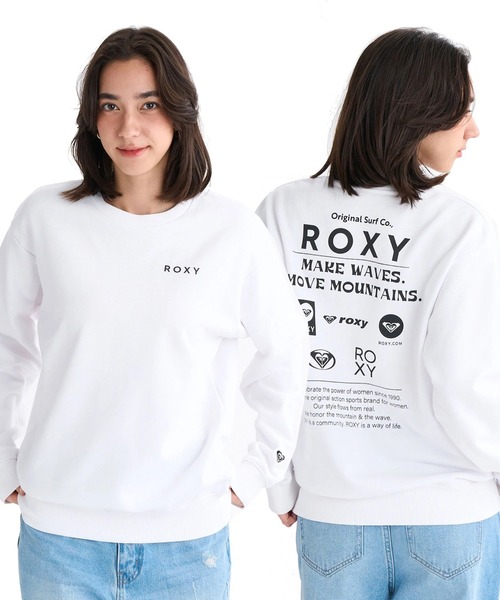 ROXY（ロキシー）の「HISTORICAL LOGO PULL /ロキシーバックプリントプルオーバースウェットトレーナー（スウェット・レディース・ピンク/ホワイト/ブラック/グレー・MEDIUM/SMALL/LARGE）」の2枚目の写真