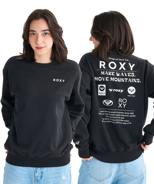 ROXY（ロキシー）の「HISTORICAL LOGO PULL /ロキシーバックプリントプルオーバースウェットトレーナー（スウェット・レディース・ピンク/ホワイト/ブラック/グレー・MEDIUM/SMALL/LARGE）」の3枚目の写真