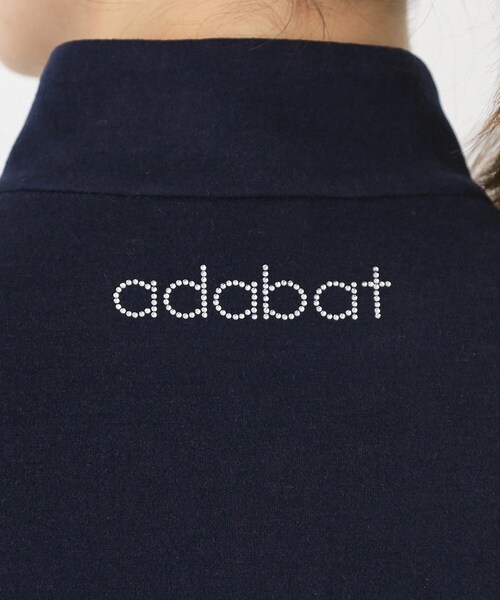 adabat(アダバット)の「【吸湿発熱】ハーフジップ長袖モックネックT(Tシャツ/カットソー・レディース・イエロー系その他/ホワイト/ネイビー・42/40/38/36)」の8枚目の写真