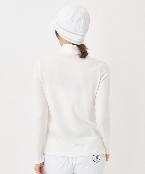 adabat(アダバット)の「【吸湿発熱】ハーフジップ長袖モックネックT(Tシャツ/カットソー・レディース・イエロー系その他/ホワイト/ネイビー・42/40/38/36)」の9枚目の写真