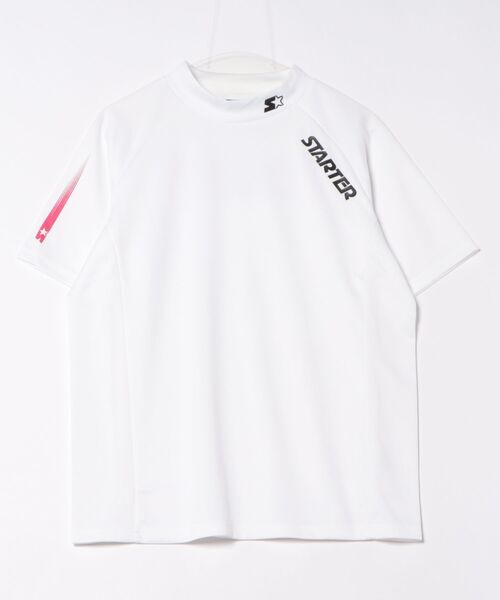 STARTER(スターター)の「●STARTER GOLF●スターターゴルフ AQUATWIST(R)高伸縮ストレッチ カラフルモックネック半袖Tシャツ SG-123005(Tシャツ/カットソー・メンズ・ブラック/ピンク/ホワイト/ブルー・L/M)」の1枚目の写真