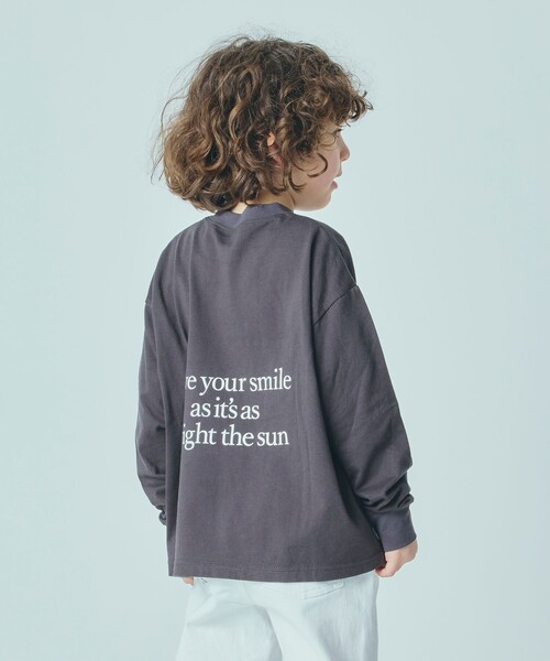 Smoothy（スムージー）の「SMOOTHY / Smile ロングスリーブ Tシャツ 2025FW（110～160cm）（Tシャツ/カットソー・キッズ・ブラック系その他4/ホワイト・X-LARGE/LARGE/MEDIUM）」の9枚目の写真