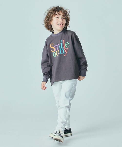 Smoothy（スムージー）の「SMOOTHY / Smile ロングスリーブ Tシャツ 2025FW（110～160cm）（Tシャツ/カットソー・キッズ・ブラック系その他4/ホワイト・X-LARGE/LARGE/MEDIUM）」の10枚目の写真