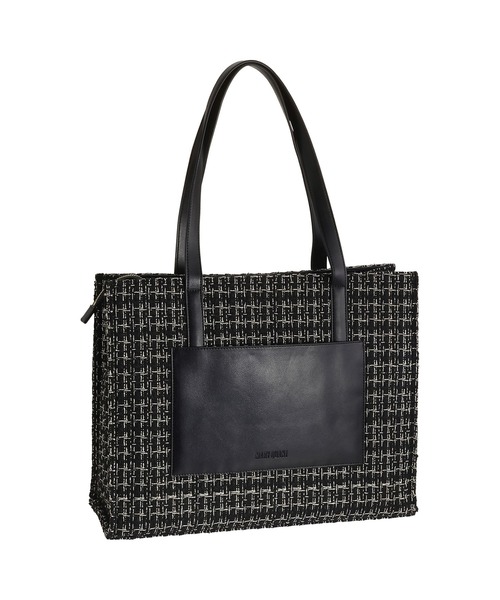 MARY QUANT ツイード ファー ジャケット マリークワント 黒系 MARY QUANT ツイード ファー ジャケット マリークワント 黒系 MARY