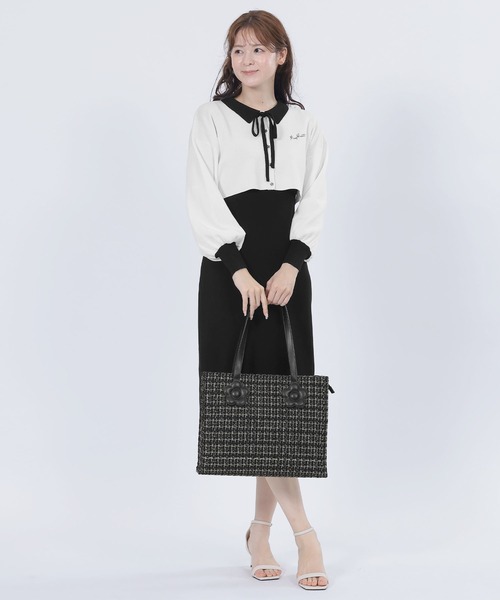 MARY QUANT（マリークワント）の「スクエアツイード トート（トート 