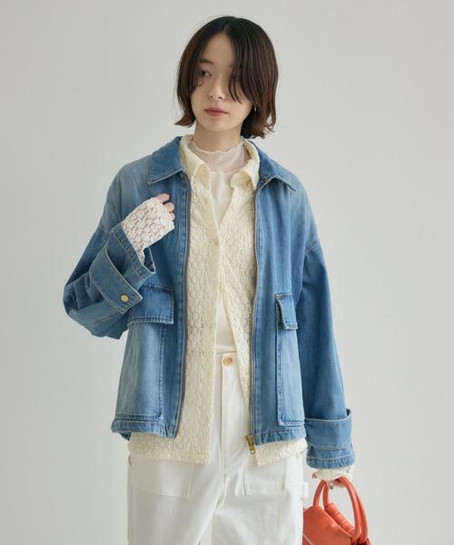 Paradise Picnic(パラダイスピクニック)の「レースシャツ(シャツ/ブラウス・レディース・アイボリー/ブラック・FREE)」の5枚目の写真