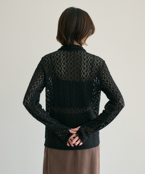 Paradise Picnic(パラダイスピクニック)の「レースシャツ(シャツ/ブラウス・レディース・アイボリー/ブラック・FREE)」の15枚目の写真