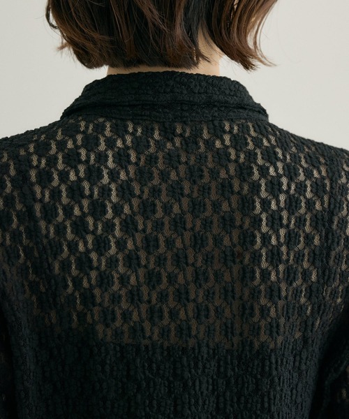 Paradise Picnic(パラダイスピクニック)の「レースシャツ(シャツ/ブラウス・レディース・アイボリー/ブラック・FREE)」の14枚目の写真