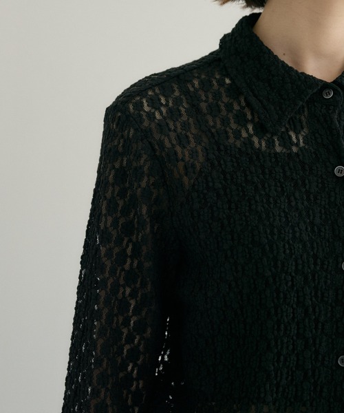 Paradise Picnic(パラダイスピクニック)の「レースシャツ(シャツ/ブラウス・レディース・アイボリー/ブラック・FREE)」の12枚目の写真