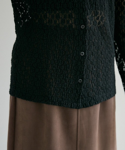 Paradise Picnic(パラダイスピクニック)の「レースシャツ(シャツ/ブラウス・レディース・アイボリー/ブラック・FREE)」の11枚目の写真