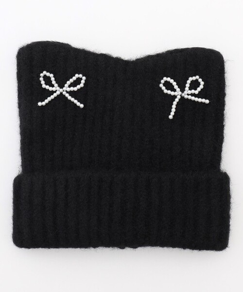 ANY（エニィ）の「ネコニットキャップ（ニットキャップ/ビーニー・キッズ・ホワイト系/サックスブルー系/ブラック系・54/56）」の17枚目の写真