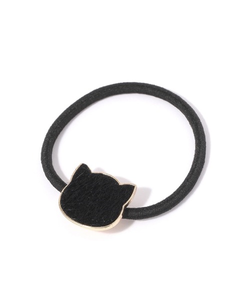 studio CLIP（スタディオクリップ）の「猫 ハラコ風ヘアゴム（ヘアゴム・レディース・ブラック/ブラウン・FREE）」の3枚目の写真