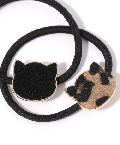 studio CLIP（スタディオクリップ）の「猫 ハラコ風ヘアゴム（ヘアゴム・レディース・ブラック/ブラウン・FREE）」の6枚目の写真