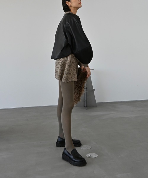 WILLFULLY(ウィルフリー)の「sheer lame peplum blister jacquard knit(ニット/セーター・レディース・ブラウン系その他/ブラック/グレー・FREE)」の18枚目の写真