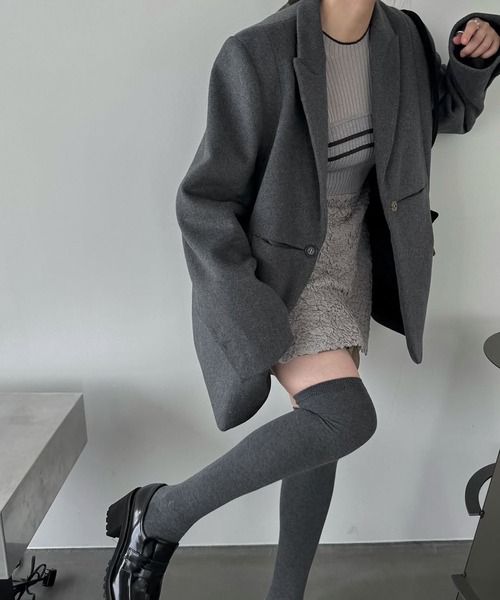 WILLFULLY(ウィルフリー)の「sheer lame peplum blister jacquard knit(ニット/セーター・レディース・ブラウン系その他/ブラック/グレー・FREE)」の9枚目の写真