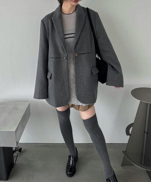 WILLFULLY(ウィルフリー)の「sheer lame peplum blister jacquard knit(ニット/セーター・レディース・ブラウン系その他/ブラック/グレー・FREE)」の10枚目の写真