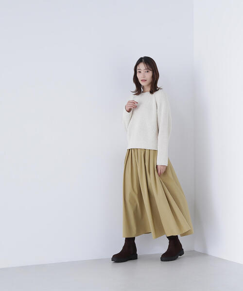 NATURAL BEAUTY BASIC（ナチュラルビューティーベーシック）の「◇スパンコールモールニット（ニット/セーター・レディース・ネイビー/オフホワイト/ブルー・FREE）」の8枚目の写真
