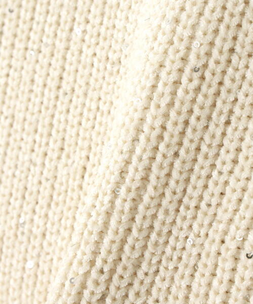 NATURAL BEAUTY BASIC（ナチュラルビューティーベーシック）の「◇スパンコールモールニット（ニット/セーター・レディース・ネイビー/オフホワイト/ブルー・FREE）」の11枚目の写真