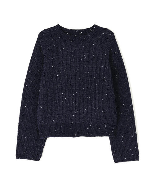 NATURAL BEAUTY BASIC（ナチュラルビューティーベーシック）の「◇スパンコールモールニット（ニット/セーター・レディース・ネイビー/オフホワイト/ブルー・FREE）」の20枚目の写真