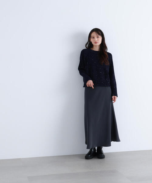 NATURAL BEAUTY BASIC（ナチュラルビューティーベーシック）の「◇スパンコールモールニット（ニット/セーター・レディース・ネイビー/オフホワイト/ブルー・FREE）」の21枚目の写真