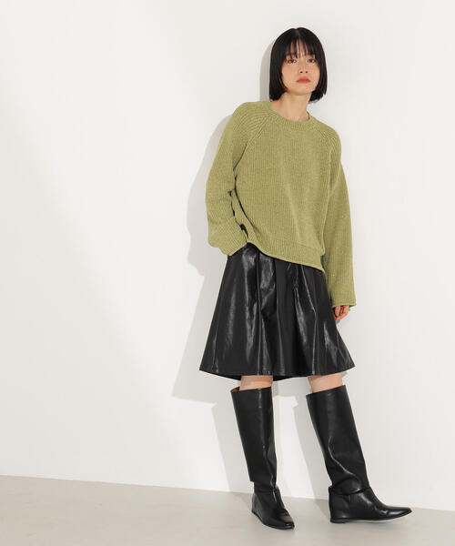 極美品 2024年 ハグオーワー ブークレスパンコール セーター M セール】◇スパンコールモールニット（ニット/セーター）｜NATURAL