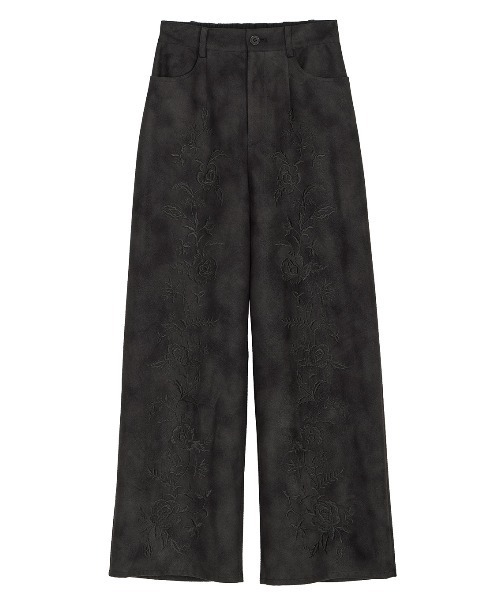 Ameri（アメリ）の「SYNTHETIC SUEDE EMBROIDERY PANTS（その他パンツ・レディース・ブラック/キャメル/ピンク・SMALL/MEDIUM）」の15枚目の写真