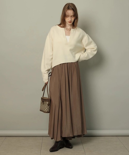 CADUNE（カデュネ）の「アクア深Vニット（ニット/セーター）」 - WEAR
