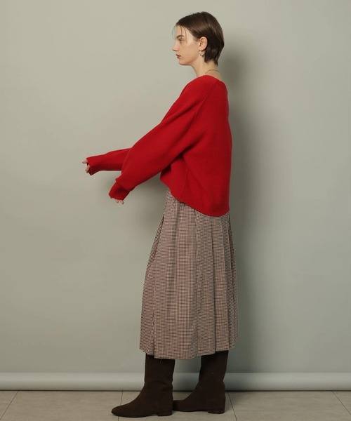 CADUNE カデュネ　アクア深Vニット　オフ白 アクア深Vニット（ニット/セーター）｜CADUNE（カデュネ）の