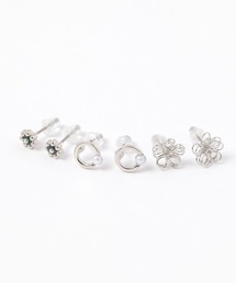 3SETフラワーピアス
