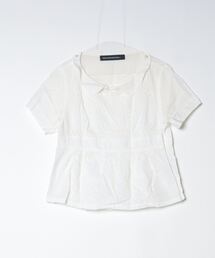 メルシーボークー　新品　リブソー　半袖シャツ　白　mercibeaucoup ◉mercibeaucoup メルシーボークー◉野菜プリント オーバーサイズ