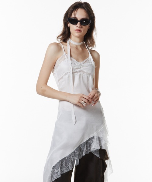 ASYMMETRY LACE DRESS/アシンメトリーレースドレス（ワンピース