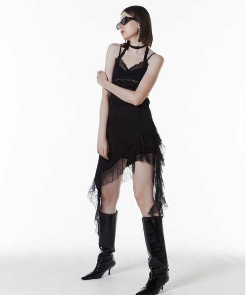 ワンピース josemoon asymmetry lace dress ASYMMETRY LACE DRESS – JOSEMOON