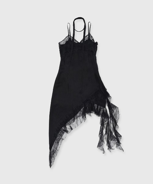 JOSE MOON(ジョゼムーン)の「ASYMMETRY LACE DRESS/アシンメトリーレースドレス(ワンピース・レディース・ラベンダー/ブラック/ホワイト・36/38)」の14枚目の写真