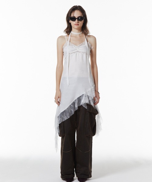 ASYMMETRY LACE DRESS/アシンメトリーレースドレス（ワンピース