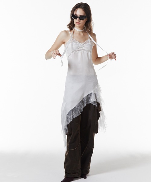 セール】ASYMMETRY LACE DRESS/アシンメトリーレースドレス