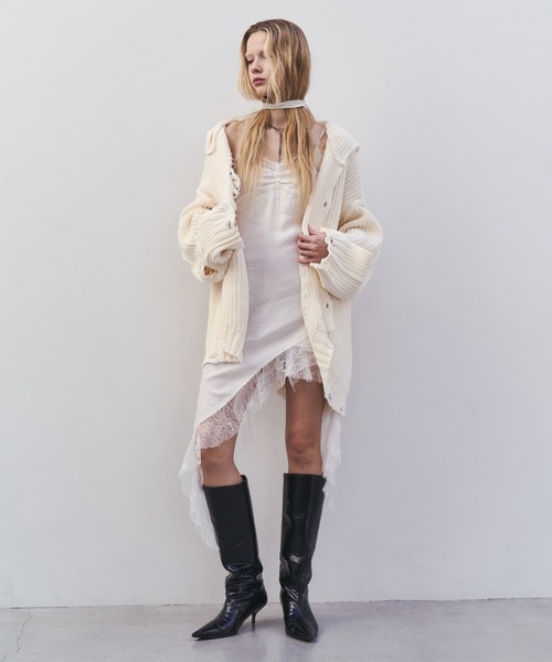 ASYMMETRY LACE DRESS/アシンメトリーレースドレス（ワンピース
