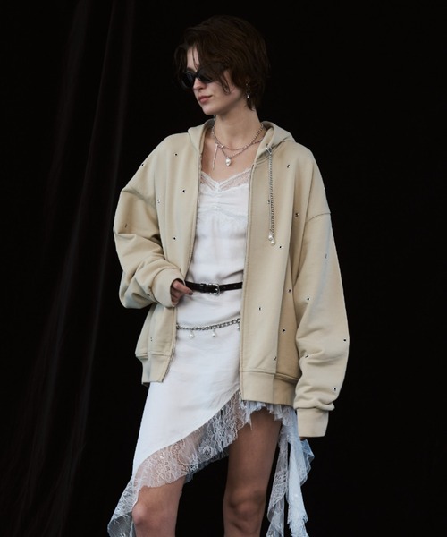 ASYMMETRY LACE DRESS/アシンメトリーレースドレス（ワンピース