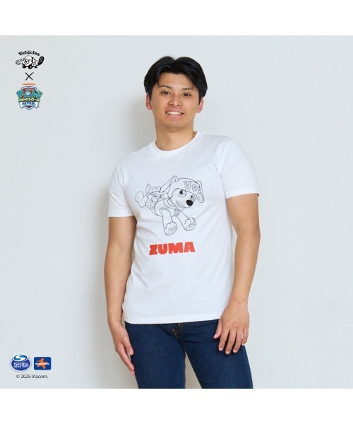Vehicles(ビークルズ)の「パウパトロール 子供服 グラフィック半袖Tシャツズーマホワイト ズーマ(Tシャツ/カットソー・レディース・ブラック/ホワイト・womens free/MEDIUM/LARGE)」の1枚目の写真