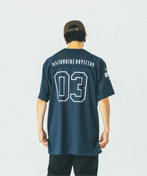 BILLIONAIRE BOYS CLUB（ビリオネア・ボーイズ・クラブ）の「BILLIONAIRE BOYS CLUB MESH FOOTBALL T-SHIRT BBCJP251C009（Tシャツ/カットソー・メンズ・ブラック/ネイビー・M/S/L）」の4枚目の写真