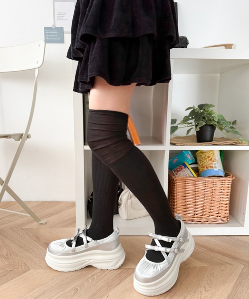 WEGO(ウィゴー)の「WEGO/2way厚底ストラップシューズ(ドレスシューズ・レディース・シルバー/ブラック・SMALL/MEDIUM/LARGE)」の3枚目の写真