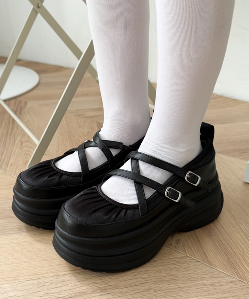 WEGO(ウィゴー)の「WEGO/2way厚底ストラップシューズ(ドレスシューズ・レディース・シルバー/ブラック・SMALL/MEDIUM/LARGE)」の9枚目の写真