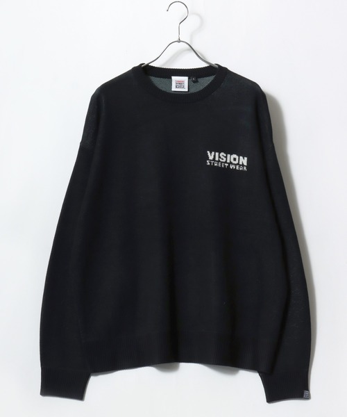 VISION STREET WEAR(ヴィジョンストリートウェア)の「2025AW VISION STREET WEAR/ヴィジョンストリートウエア オーバーサイズ ゴースト ジャガード刺繍ニット レディース メンズ(ニット/セーター・メンズ・オフホワイト/ブラック・M/L/LL)」の5枚目の写真