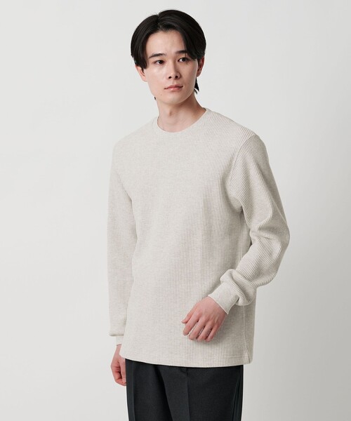 A DAY IN THE LIFE UNITED ARROWS(アデイインザライフユナイテッドアローズ)の「USAコットン 裏起毛 ワッフル カットソー<A DAY IN THE LIFE>(Tシャツ/カットソー・メンズ・ブラック/ライトグレー/ホワイト/ダークグレー・M/S/L)」の4枚目の写真