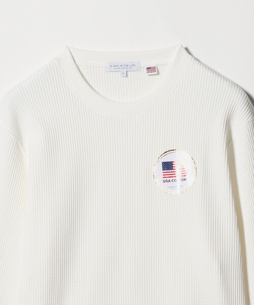 A DAY IN THE LIFE UNITED ARROWS(アデイインザライフユナイテッドアローズ)の「USAコットン 裏起毛 ワッフル カットソー<A DAY IN THE LIFE>(Tシャツ/カットソー・メンズ・ブラック/ライトグレー/ホワイト/ダークグレー・M/S/L)」の17枚目の写真